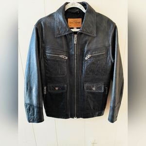 Leather jacket men small